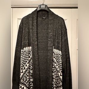 Torrid Gray/Black Sweater Duster